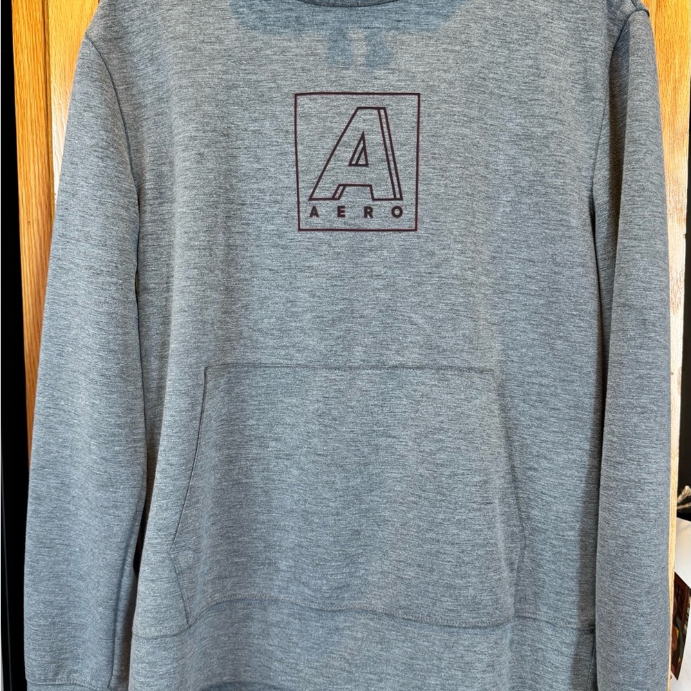 Aeropostale Gray Pullover Hoodie with Maroon Logo